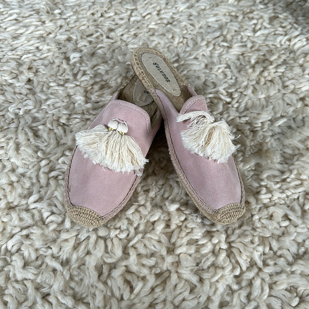Soludos Suede Tassle Espadrille Mules
